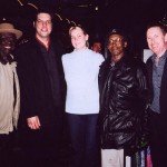 Bob Strogen, Myself, Rachel Jermyn, Willie Big Eyes Smith and Jack DeKeyzer at Blues on Bellair, Toronto 2003