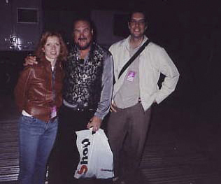 Sue Foley, Steve Cropper, and myself at Bishopstock, Exeter, England 2001